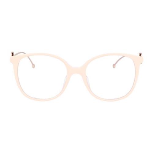 Fendi Fyrkantiga Acetatglasögon Beige, Unisex