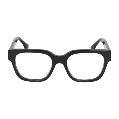 Fendi Fyrkantiga Acetatglasögon Black, Unisex