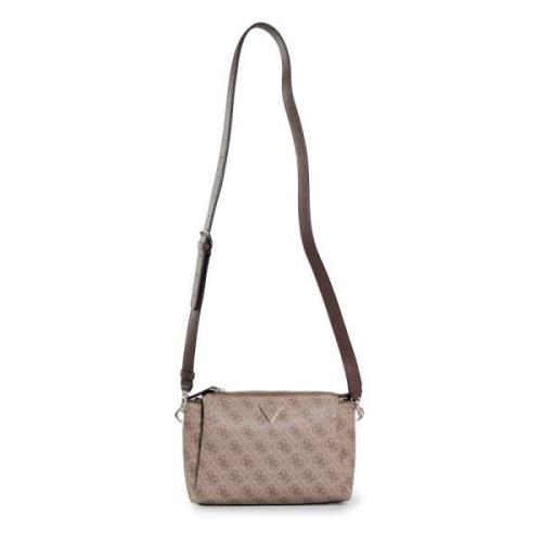 Guess Noelle Tri-Fack Crossbody Väska Beige, Dam