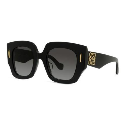 Loewe Svarta fyrkantiga solglasögon med gradientlins Black, Dam
