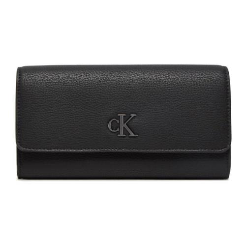 Calvin Klein Jeans Minimal Monogram Plånbok Black, Dam