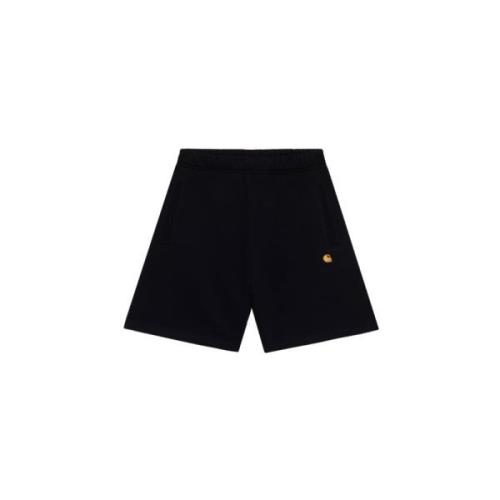 Carhartt Wip Shorts med elastisk hög midja i enfärgat tyg Black, Herr