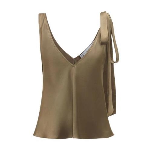 JW Anderson Silke Axelband Topp Beige, Dam