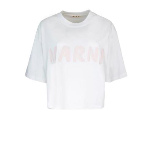 Marni Ekologisk Bomull T-shirt Vit White, Dam