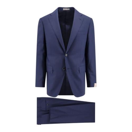 Corneliani Blå Blazer Kostym Klassisk Revers Blue, Herr