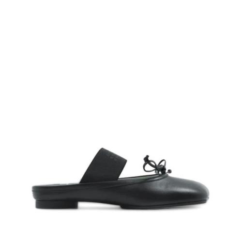 MM6 Maison Margiela Svarta Anatomiska Slip-on Ballet Flats Black, Dam