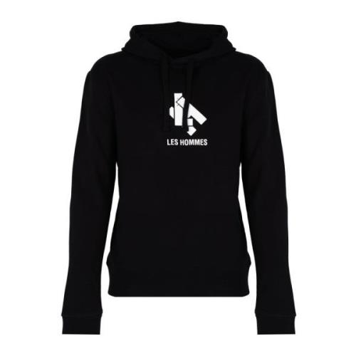 Les Hommes Enkel Hoodie med Justerbar Huva Black, Herr