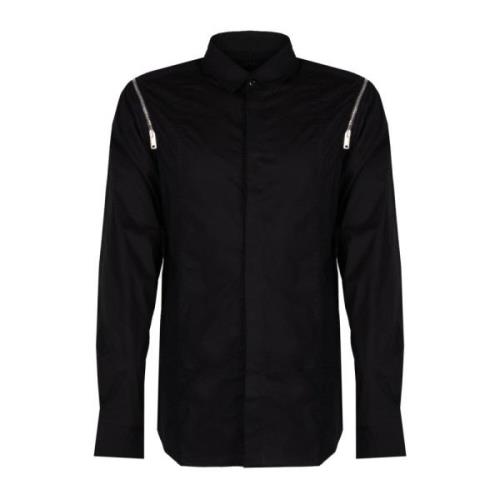 Les Hommes Elegant Slim Fit Skjorta Black, Herr