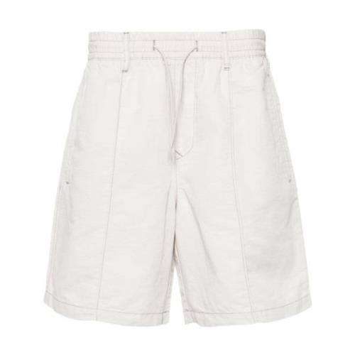 Emporio Armani Beige Linne Twill Shorts Beige, Herr