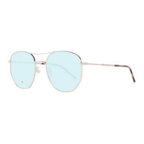 Tommy Hilfiger Rose Gold Aviator Solglasögon med Gröna Linser Multicol...