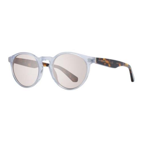 Scotch & Soda Runda Acetat solglasögon med bruna linser Gray, Herr