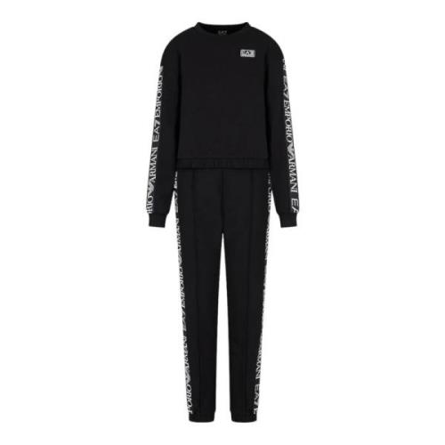 Emporio Armani EA7 Svart Komplett Tracksuit Vår/Sommar 2024 Black, Dam