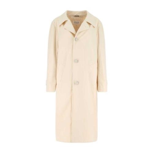 Maison Margiela Sand Bomull Trench Coat Beige, Dam