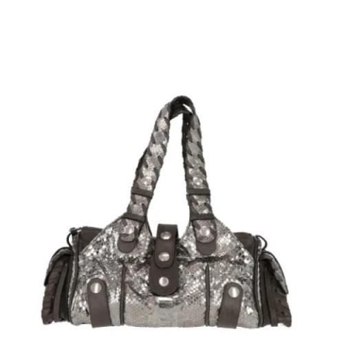 Chloé Pre-owned Pre-owned Laeder handvskor Gray, Dam