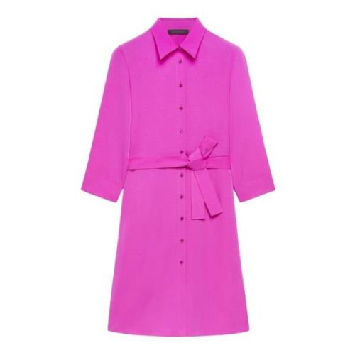 Elena Mirò Skjortklänning med skärp Pink, Dam