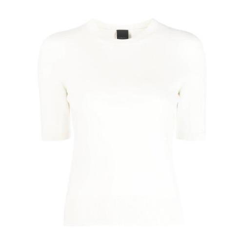 Lorena Antoniazzi Vit Stickad T-shirt Casual Stil White, Dam