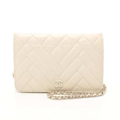 Chanel Vintage Pre-owned Laeder plnbcker Beige, Dam