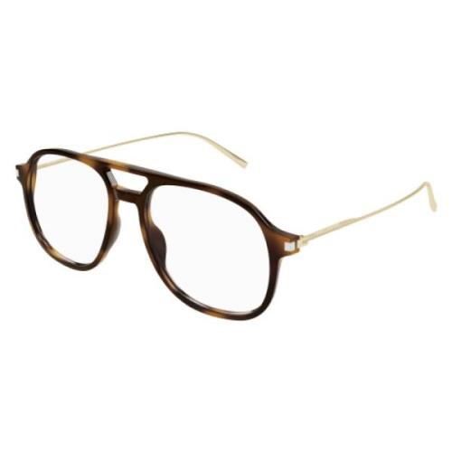 Saint Laurent Stiliga Pilot Optiska Tortoiseglasögon Multicolor, Unise...