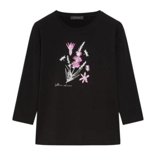 Elena Mirò T-shirt med blommönster Black, Dam