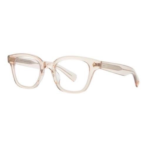 Garrett Leight Beige Crystal Glasögonbågar Naples Beige, Unisex