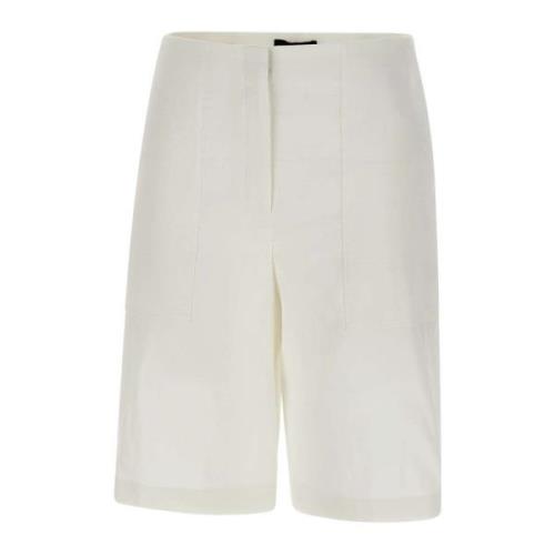 Theory Linne Viskos Shorts Vit Sommarstil White, Dam