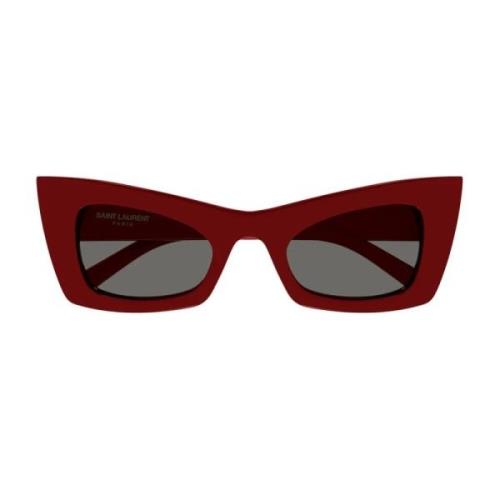 Saint Laurent Röda Cat-Eye Solglasögon Klassisk Modell Red, Dam