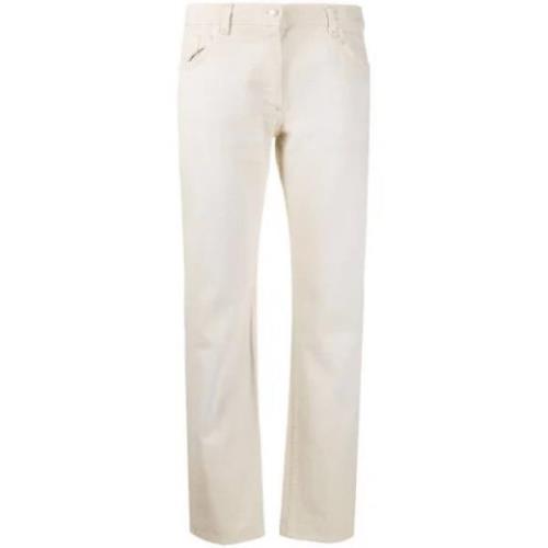 Dolce & Gabbana Pre-owned Pre-owned Bomull jeans Beige, Dam