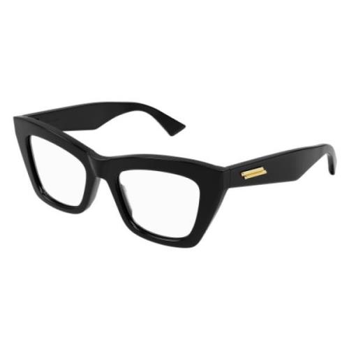 Bottega Veneta Djärva Cat-Eye Optiska Glasögon i Svart Black, Unisex