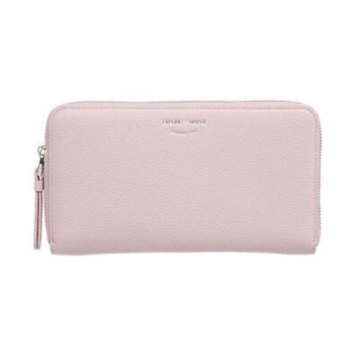 Emporio Armani Dragkedja Plånbok i Rosa Polyester Pink, Dam