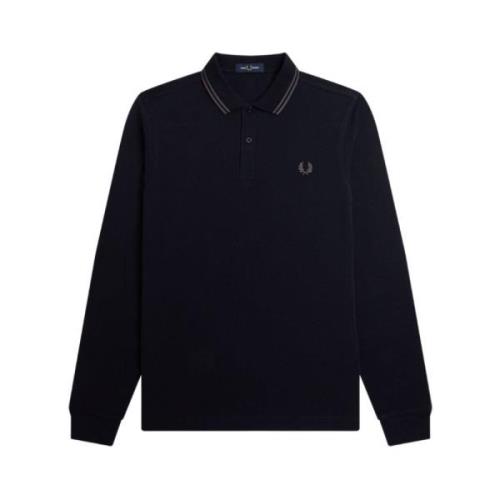 Fred Perry Långärmad Regular Fit Polo Blue, Herr