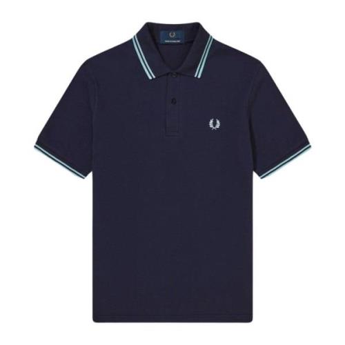 Fred Perry Original Twin Tipped Polo Navy Ice Blue, Herr