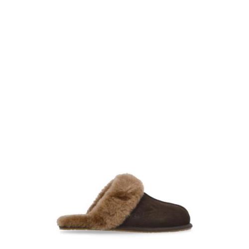 UGG Bruna Lädersandaler Rund Tå Brown, Dam