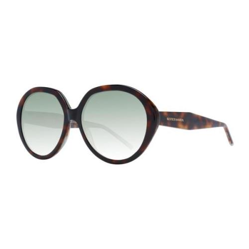 Scotch & Soda Brun Rund Gradient Solglasögon Brown, Dam