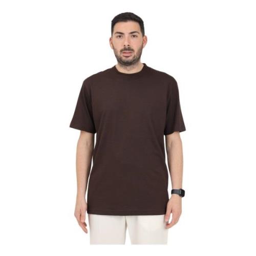 Selected Homme Brun kortärmad T-shirt Brown, Herr