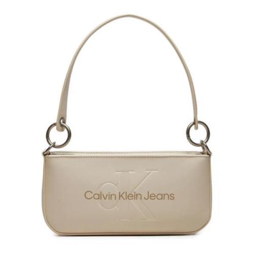 Calvin Klein Jeans Axelväska Eco-Läder Höst/Vinter Kollektion Beige, D...