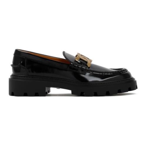 Tod's Kedja Loafer i Svart Black, Dam