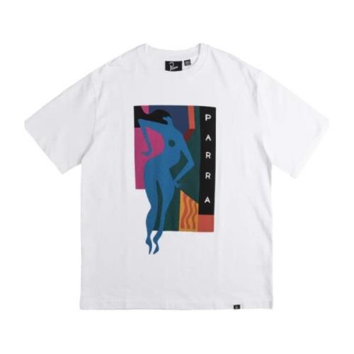 by Parra Strandad Blank T-shirt Vattenbaserat Screentryck White, Herr