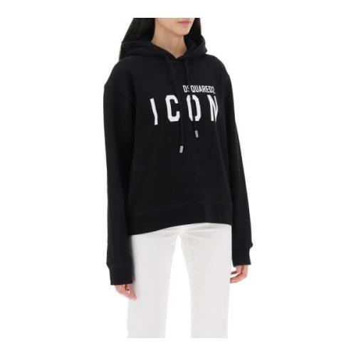 Dsquared2 Icon Fleece-Back Hoodie Black, Dam