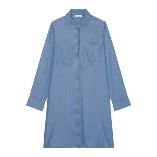 Marc O'Polo Avslappnad skjortklänning Blue, Dam