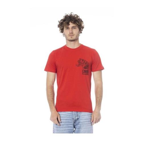Cavalli Class Logo Print Bomull T-shirt Red, Herr