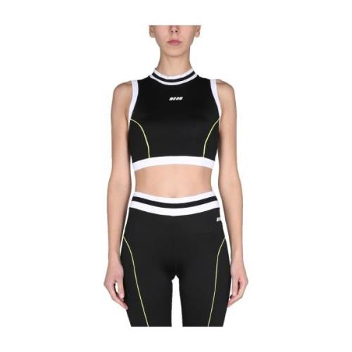 Msgm Crop ToppActive Black, Dam