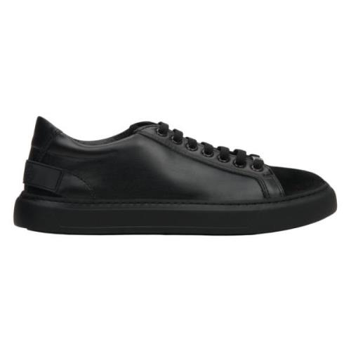 Estro Svarta Läder- & Velour Sneakers Black, Dam