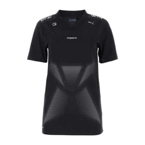 Coperni Svart stretch nylon t-shirt Black, Dam