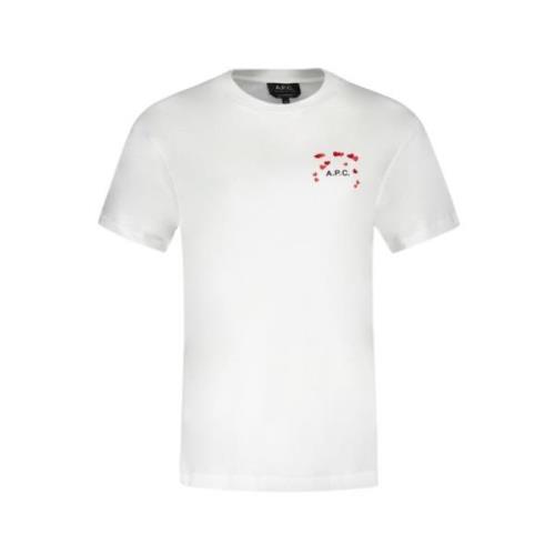 A.p.c. Vit Bomull T-shirt - Amo White, Herr
