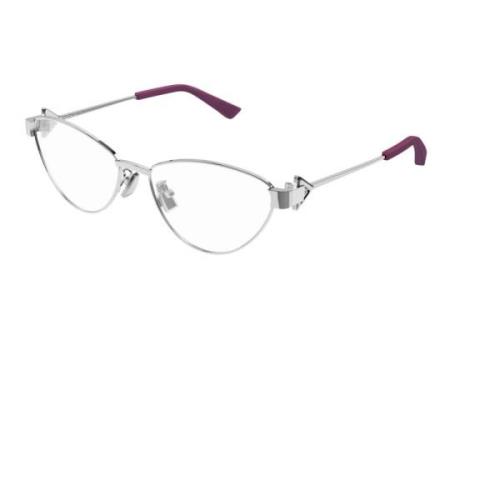 Bottega Veneta Cat-eye metallram glasögon Bv1188O Gray, Unisex