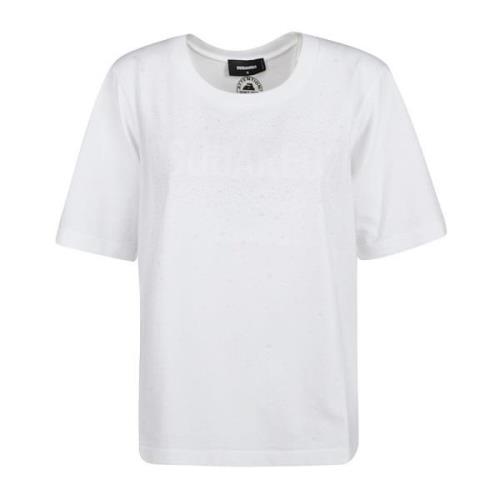 Dsquared2 Stiliga T-shirts för Män och Kvinnor White, Dam