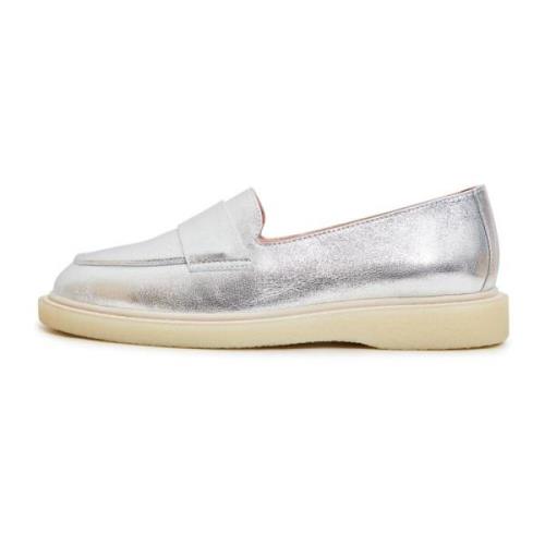 Cesare Gaspari Silver Loafers med Chunky Sole Gray, Dam