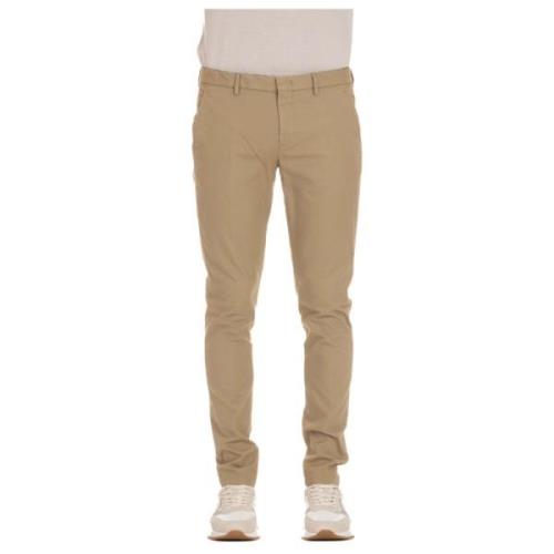 PT Torino Beige Bomull Wonder Fit Byxor Beige, Herr