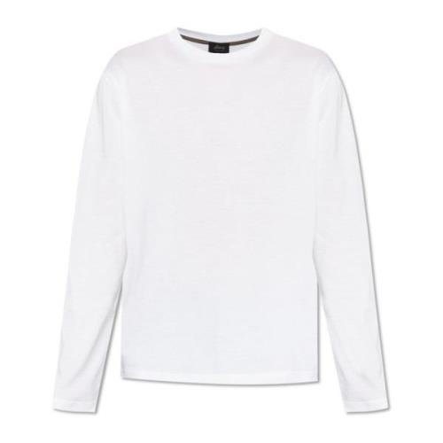 Brioni Långärmad T-shirt White, Herr