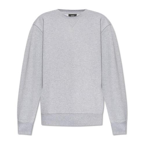 A.p.c. Sweatshirt `Tab` Gray, Herr
